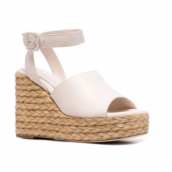 Paloma Barceló Clama Jute-Wedge Sandals Glacial Pink, Sz EU 40 / US 9, MP $374 - Picture 1 of 16
